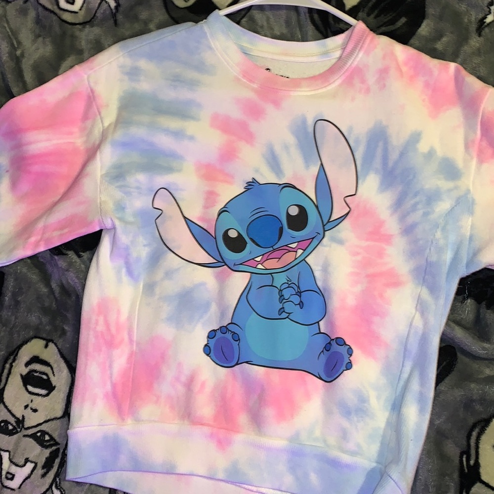 Disney stitch tie-dye sweatshirt